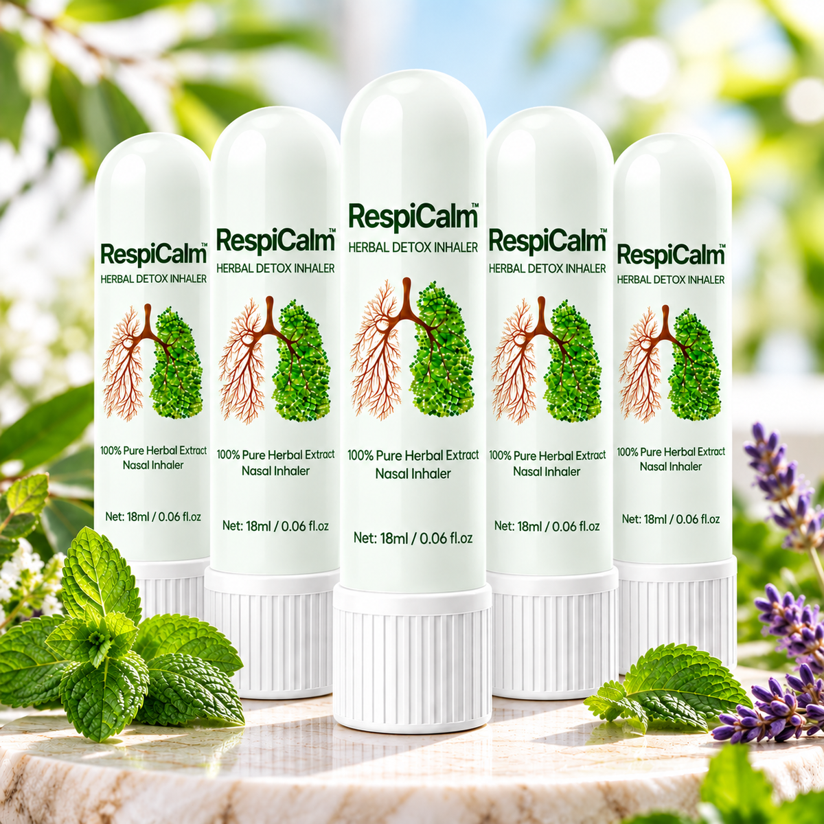 Inhalateur détox RespiCalm™ | 97 % moins de toxines, respirez librement en seulement 15 minutes !