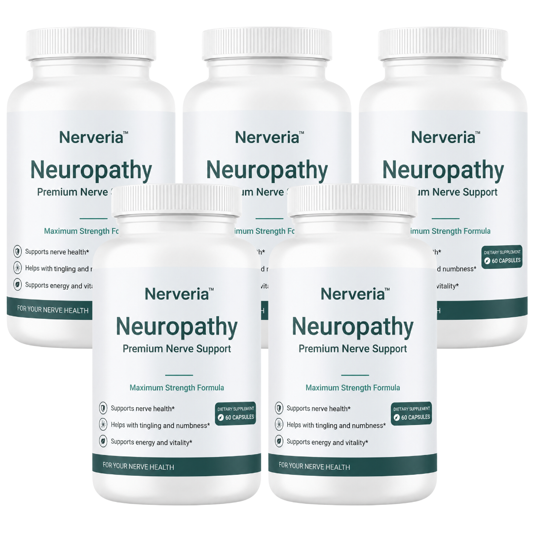 Supplément pour le système nerveux Nerveria™ | Éliminez jusqu’à 98 % des sensations de brûlure, des picotements et de l’engourdissement en 21 jours !