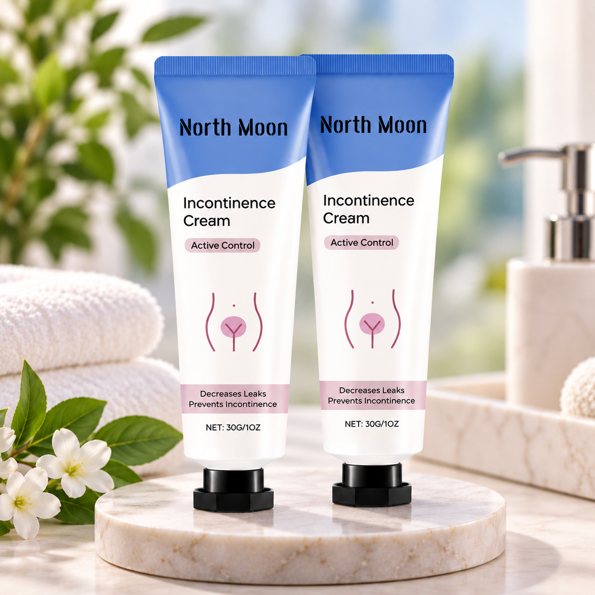 Crème NorthMoon™ contre l’incontinence | Rétablissez le contrôle de votre vessie en seulement 11 minutes