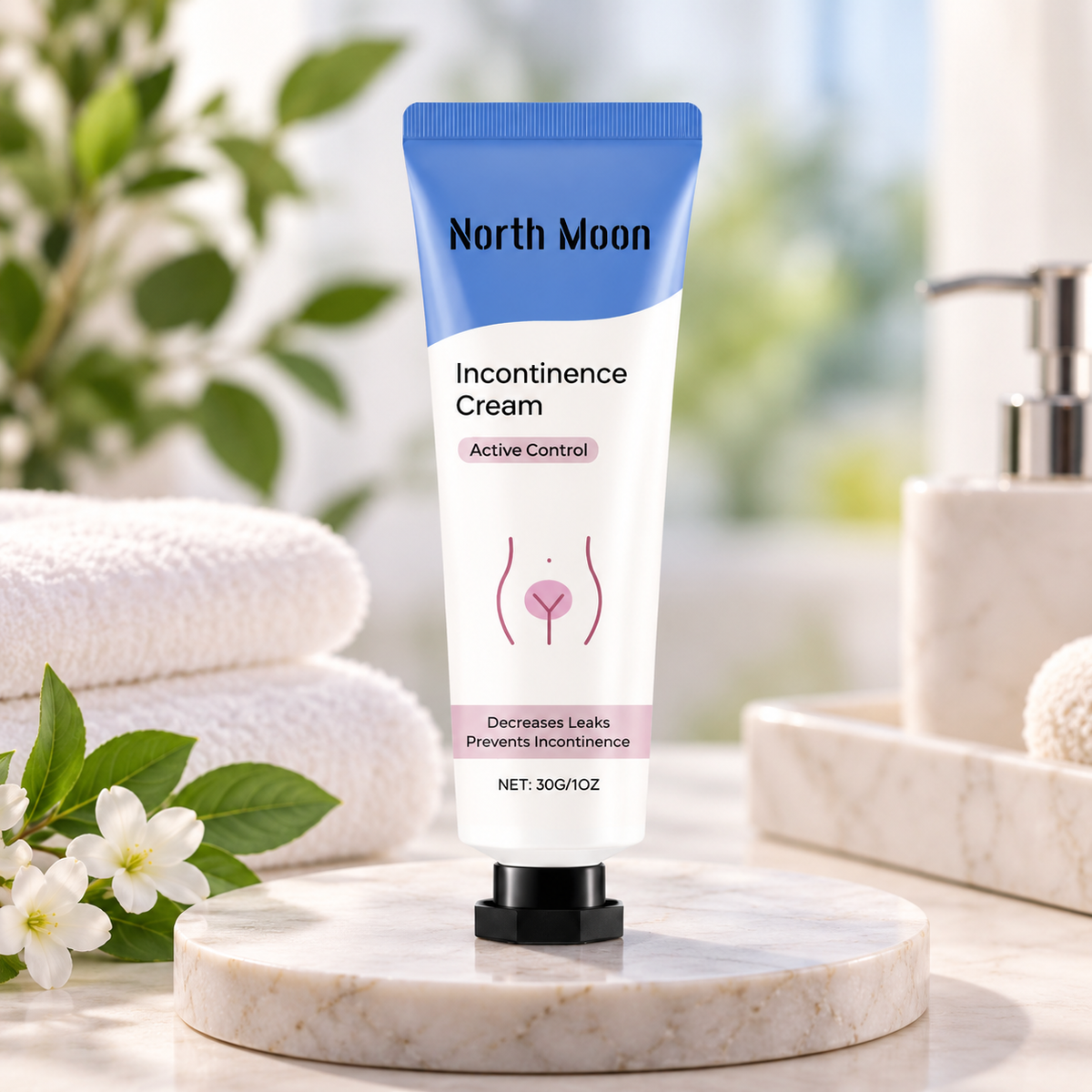 Crème NorthMoon™ contre l’incontinence | Rétablissez le contrôle de votre vessie en seulement 11 minutes