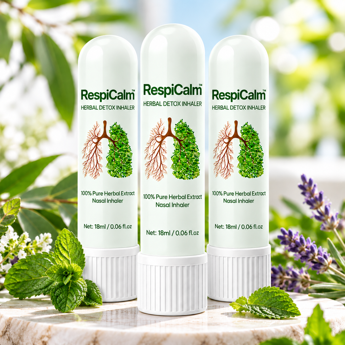 Inhalateur détox RespiCalm™ | 97 % moins de toxines, respirez librement en seulement 15 minutes !
