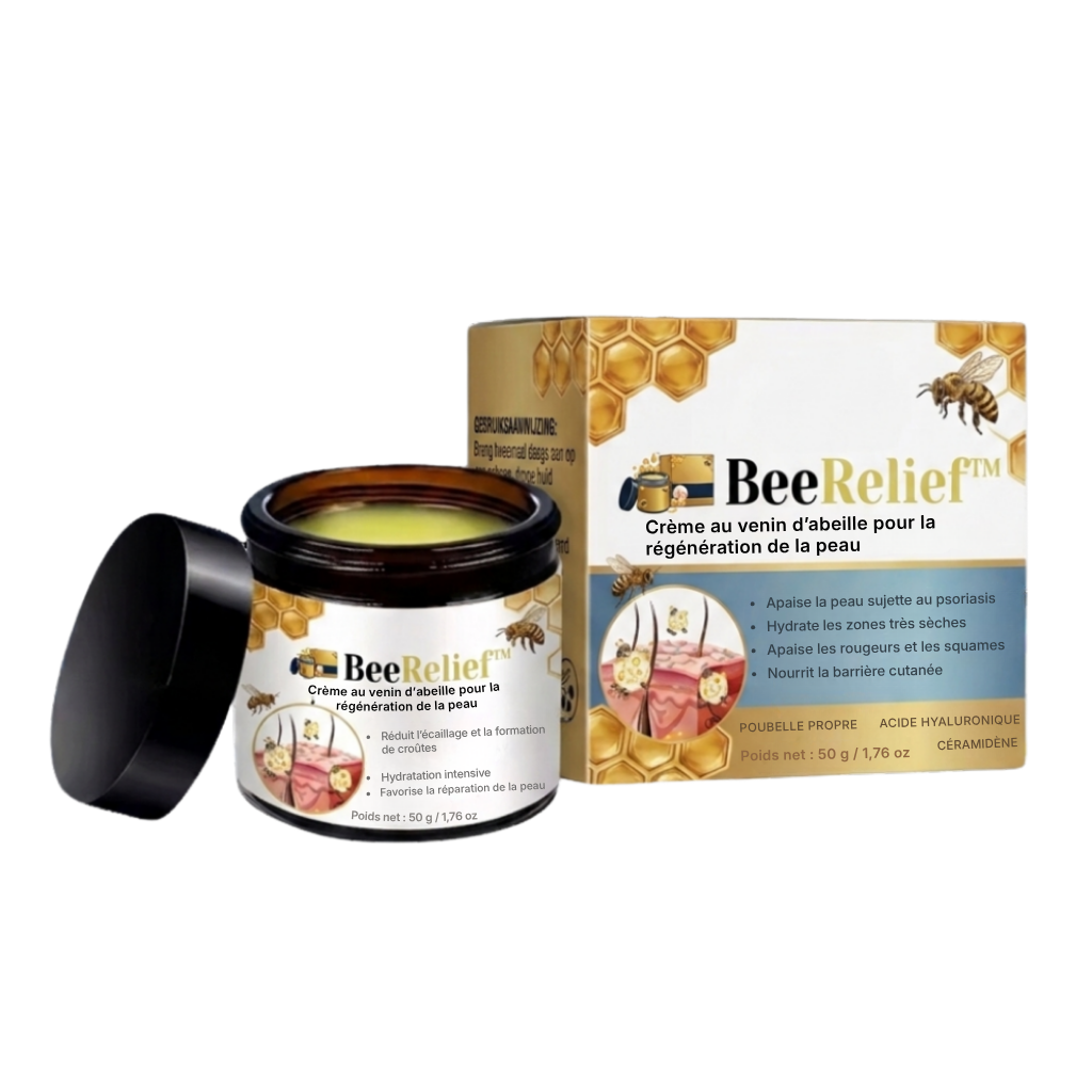 BeeRelief™ crème de soin pour la peau | Soulage le psoriasis et les irritations cutanées en seulement 30 minutes!